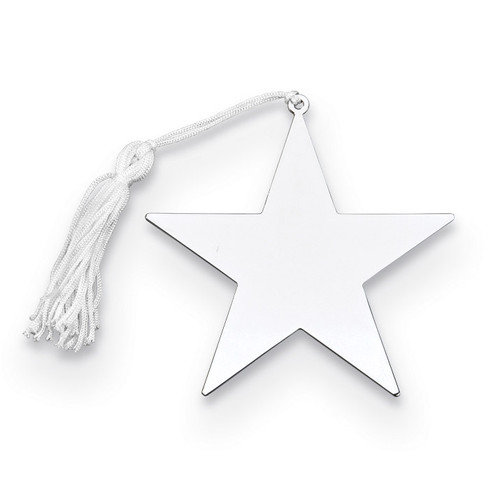 Nickel-plated Star Ornament with White Tassel GM14651
