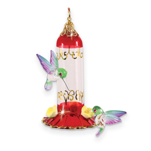 Hummingbird Feeder Ornament Glass Baron GM15148