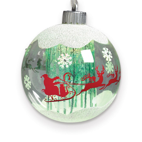 LED Santa In Sleigh Ornament GM15775
