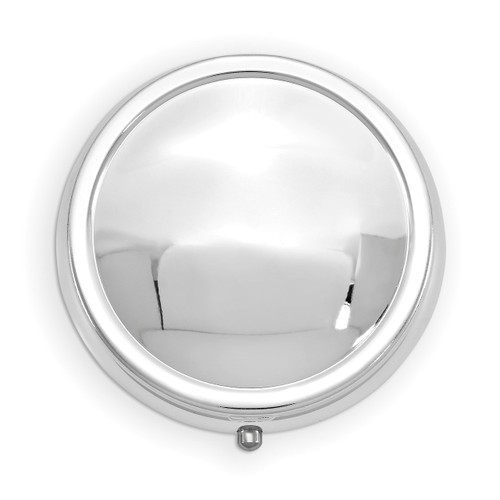 3-Section Round Pillbox with Mirror Silver-tone, MPN: GM16814, UPC: 788089048297