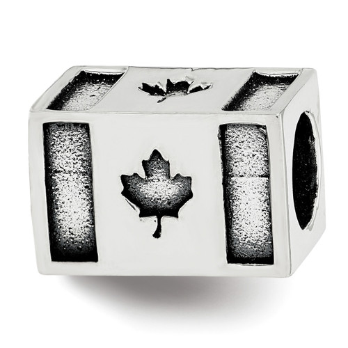 Canadian Leaf Bead Sterling Silver QRS3814