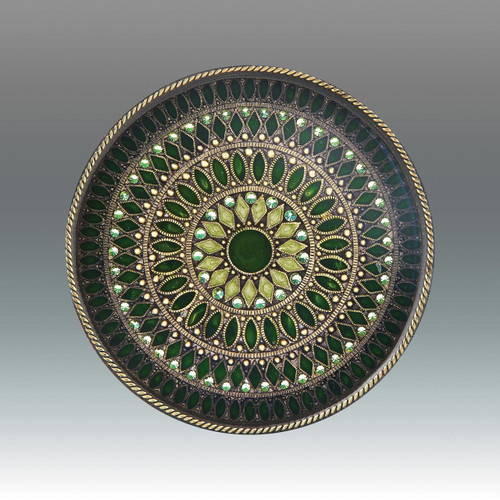 Tizo Galaxies Jeweltone Round Coaster - Green