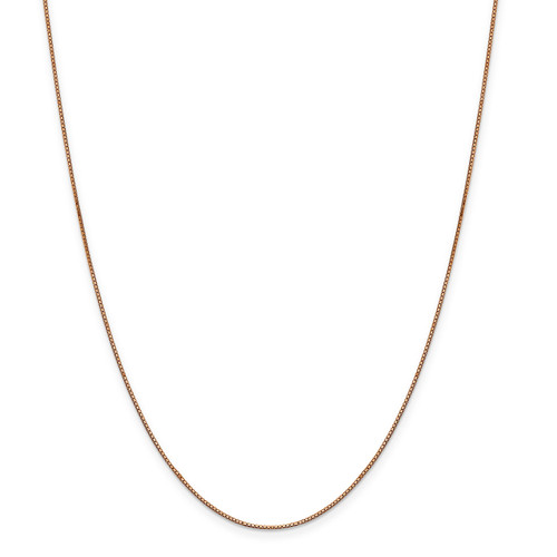 .8 mm Box with Lobster Chain 16 Inch 14k Rose Gold 7160-16