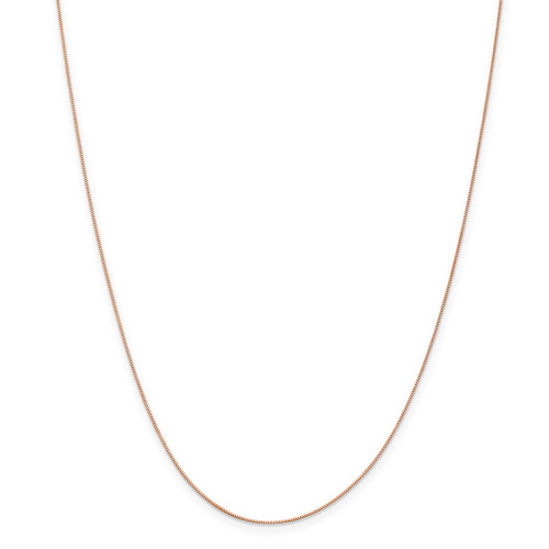 .5 mm Baby Box Chain 18 Inch 14k Rose Gold 7169-18