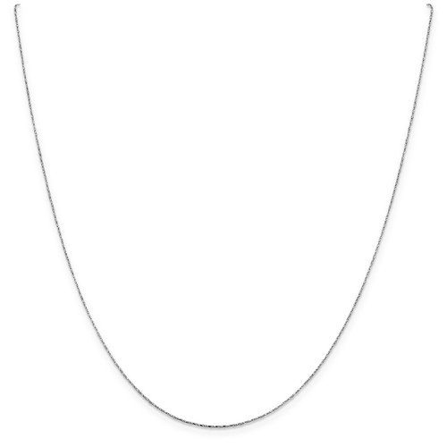.6 mm Diamond-cut Twisted Box Chain 18 Inch 14K White Gold 7187-18