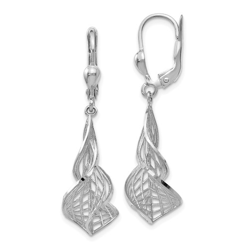 Gold Earrings 14k White Gold LE1237