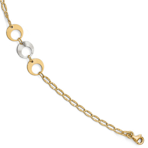 1 inch Extender Anklet 10 Inch 14k Two-tone Gold Polished LF558-10