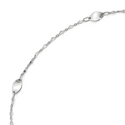 1 inch Extender Anklet 10 Inch 14k White Gold Polished LF567-10