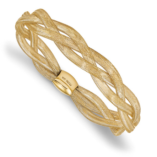 Fancy Stretch Bangle Bracelet 14k Gold LF747
