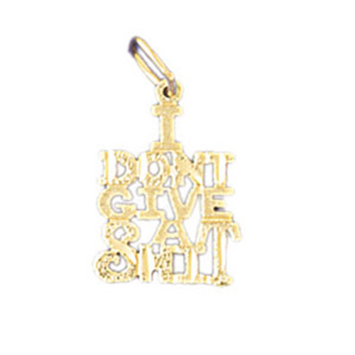 I Dont Give A Shit Pendant Necklace Charm Bracelet in Gold or Silver 10636