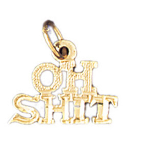 Oh Shit Pendant Necklace Charm Bracelet in Gold or Silver 10641
