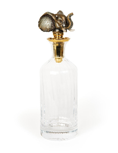 Jay Strongwater Porter Elephant Decanter Natural SDH2472-280
