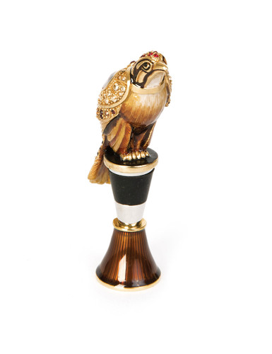 Jay Strongwater Epsen Falcon Wine Stopper and Stand Natural SDH6616-280