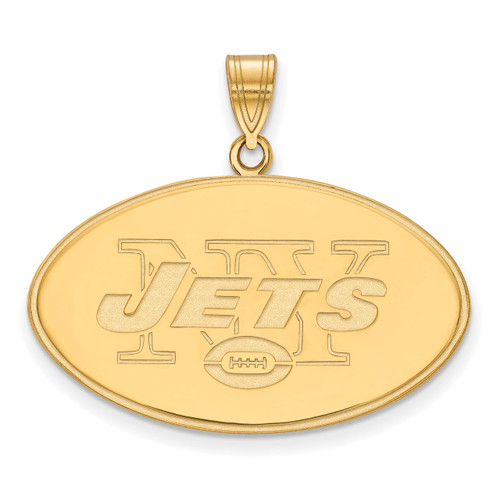 New York Jets x-Large Pendant - Gold-plated on Silver GP005JET