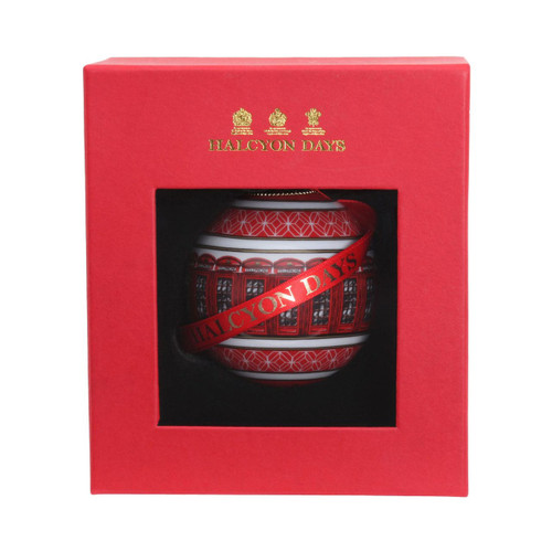 Halcyon Days London Telephone Boxes Bauble Ornament BCTEL06XBN