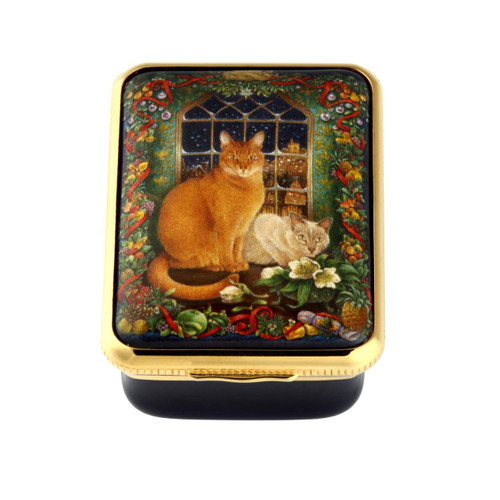 Halcyon Days LAI June's Cat at Christmas Enamel Box, MPN: ENLJC1164G, EAN: 5060171161004
