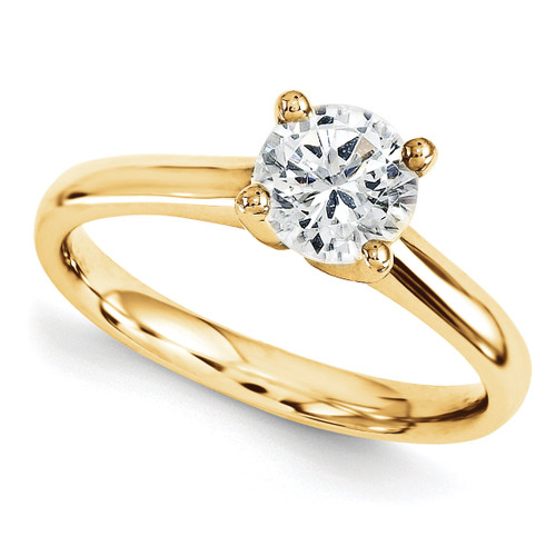 Solitaires Mounting Ring Band Prong Set Round 10k Yellow Gold Engagement Raw Casting, MPN: 1YM166-1