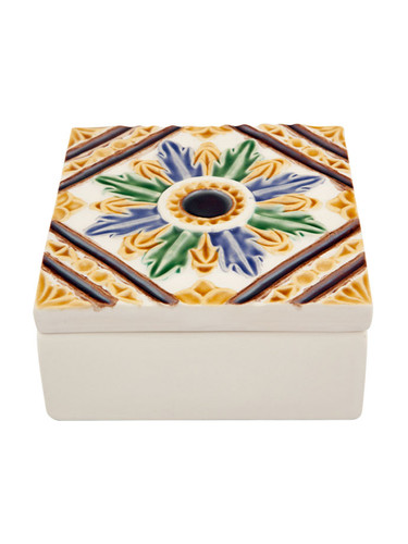 Bordallo Pinheiro Arte Bordallo Box Centred Flower Decorated 65007163
