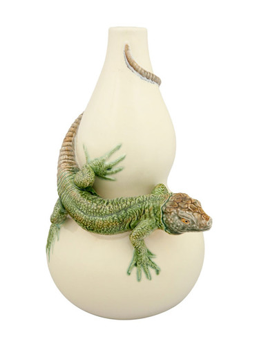 Bordallo Pinheiro Arte Bordallo Calabash with Lizard Decorated 65003764