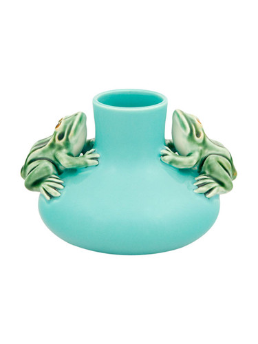 Bordallo Pinheiro Arte Bordallo Small Vase Two Frogs Decorated 65003932