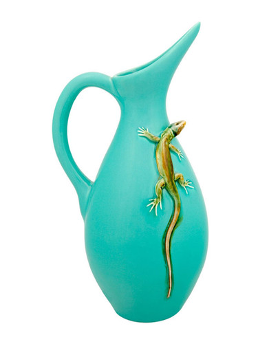 Bordallo Pinheiro Arte Bordallo Vase with Lizzard Decorated 65004015