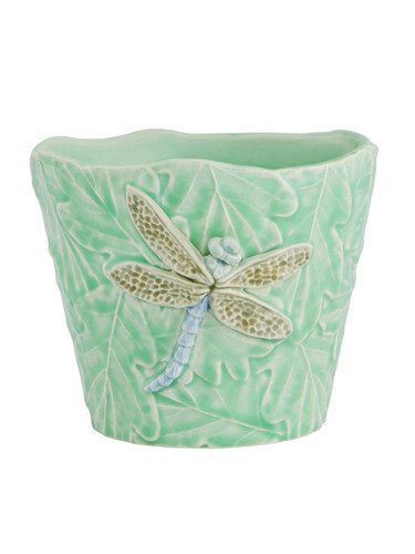 Bordallo Pinheiro Garden of Insects Vase with Dragonfly Decorated 65019403