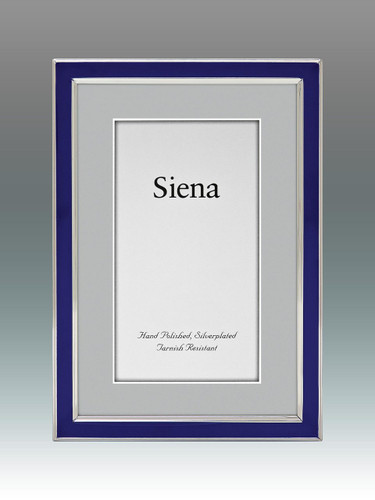 Tizo Narrow Enamel Blue Silver-plated Picture Frame 5 x 7 Inch, MPN: 5120BLU-57