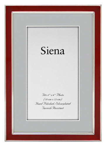 Tizo Narrow Enamel Red Silver-plated Picture Frame 8 x 0 Inch