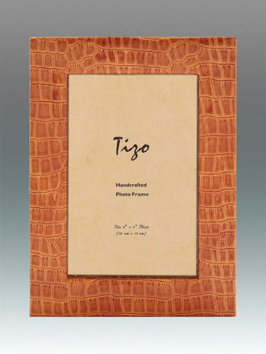 Tizo Big Border Faux Leather Orange Picture Frame 4 x 6 Inch, MPN: CM72ORA-46