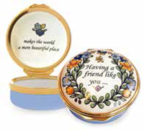 Halcyon Days Having a friend like you Enamel Box ENHAF1201G