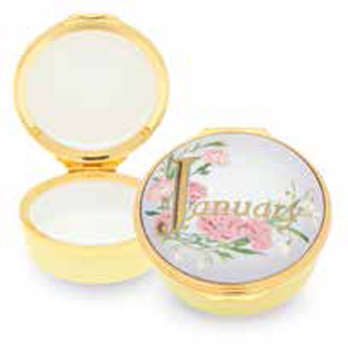 Halcyon Days January Enamel Box, MPN: ENMJA0801G