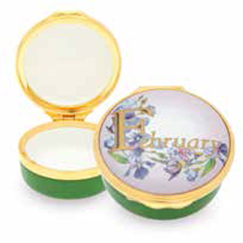 Halcyon Days February Enamel Box, MPN: ENMFE0901G
