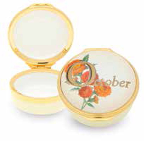 Halcyon Days October Enamel Box, MPN: ENMOC0501G