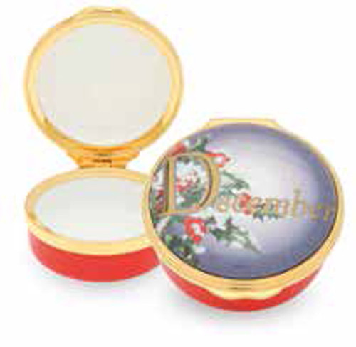 Halcyon Days December Enamel Box ENMDE0601G