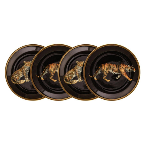 Halcyon Days MW Leopard & Tiger Coaster Set x 4 BCMLT02SCG