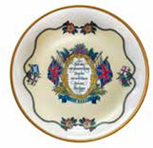 Halcyon Days Vivat Regina Ivory Coaster BCVRE04CON