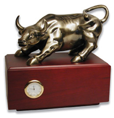 Wall Street Bull (Medium) with clock GL2956