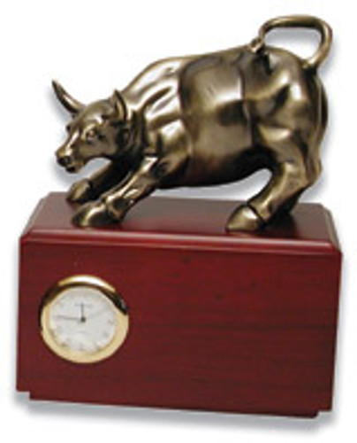Wall Street Bull (Small) with clock GL2957
