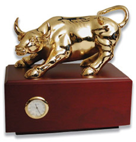 Wall Street Bull (Medium) with clock GL2958