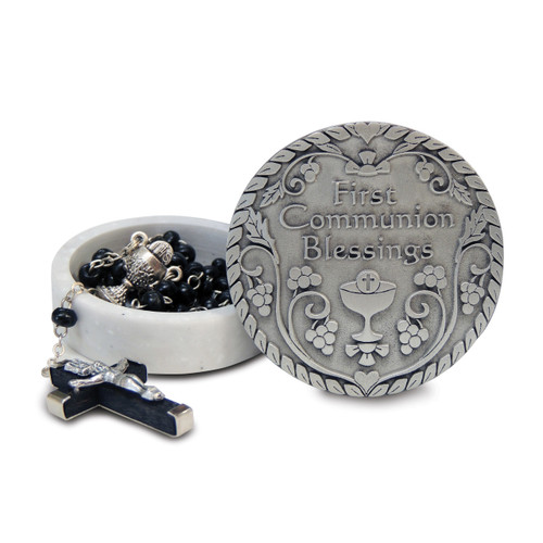Antique Pewter First Communion Keepsake Box, MPN: GM18270, UPC: 785525287319