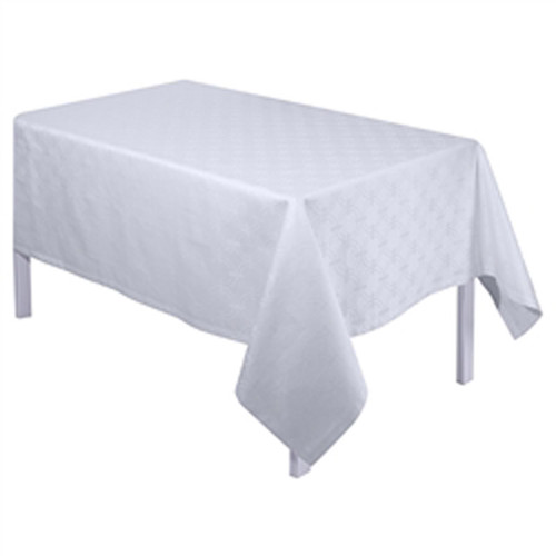 Le Jacquard Francais Anneaux White Tablecloth Square 67 X 67 Inch 22534