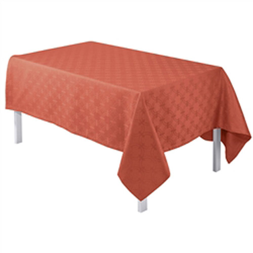 Le Jacquard Francais Anneaux Cognac Tablecloth 69 X 126 Inch 22547