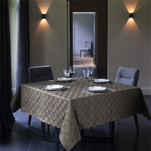 Le Jacquard Francais Anneaux Taupe Tablecloth 67X126 22551