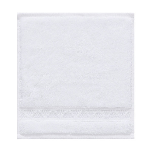 Le Jacquard Francais Caresse White Washcloth 12 X 12 Inch Set of Four 22827
