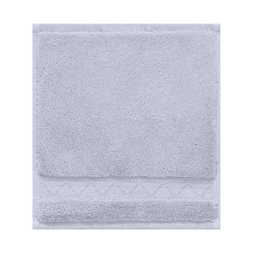 Le Jacquard Francais Caresse Cloud Grey Washcloth 12 X 12 Inch Set of Four 22832