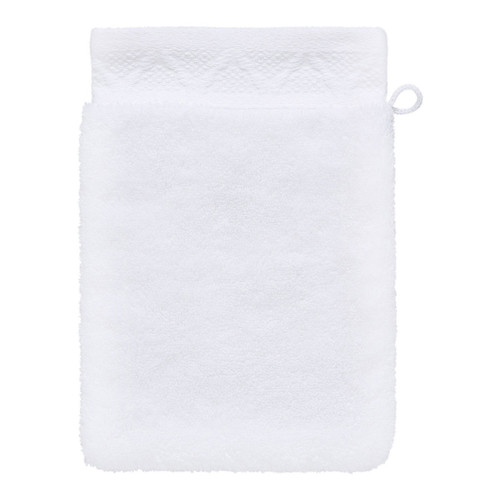 Le Jacquard Francais Caresse White Wash Mitt 6 X 7 Inch Set of Four 22935