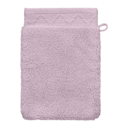 Le Jacquard Francais Caresse Incense Pink Wash Mitt 6 X 7 Inch Set of Four 22936