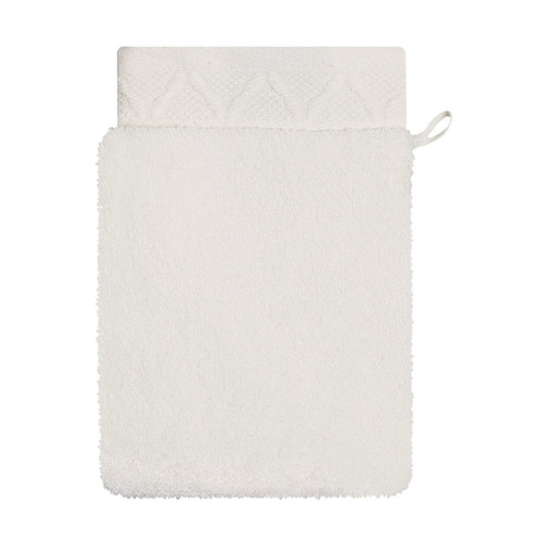 Le Jacquard Francais Caresse Ivory Wash Mitt 15 X 22 Inch Set of Four 23239