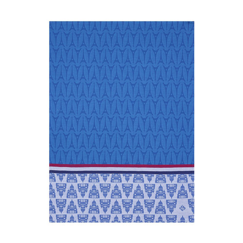 Le Jacquard Francais Allover Paris Blue Tea Towel 28 X 20 Inch Set of Four 23545