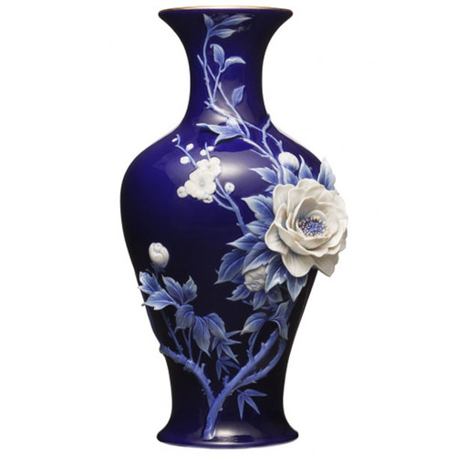 Franz Porcelain Peony & Plum Blossom Vase FZ03642